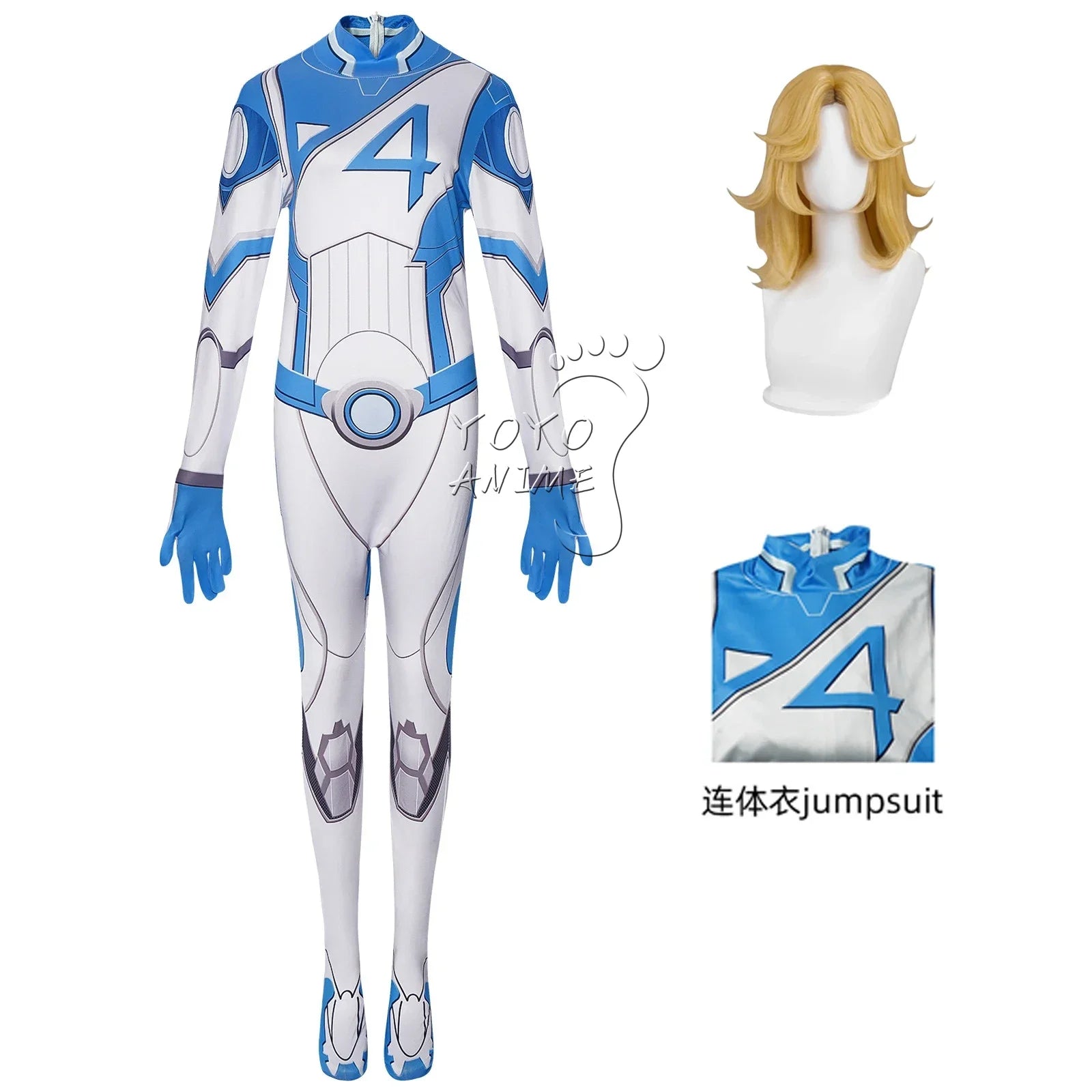 Rivals Fantastic Fourth Susan Storm Cosplay Women Men Jumpsuit Costume Invisible Lady Fantastic Disguise Halloween Carnival Suit
